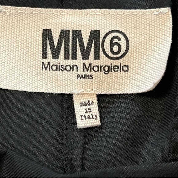 MM6 Maison Martin Margiela Paris Black Wool Blend Dress Pants Trousers US 4 - Picture 13 of 15